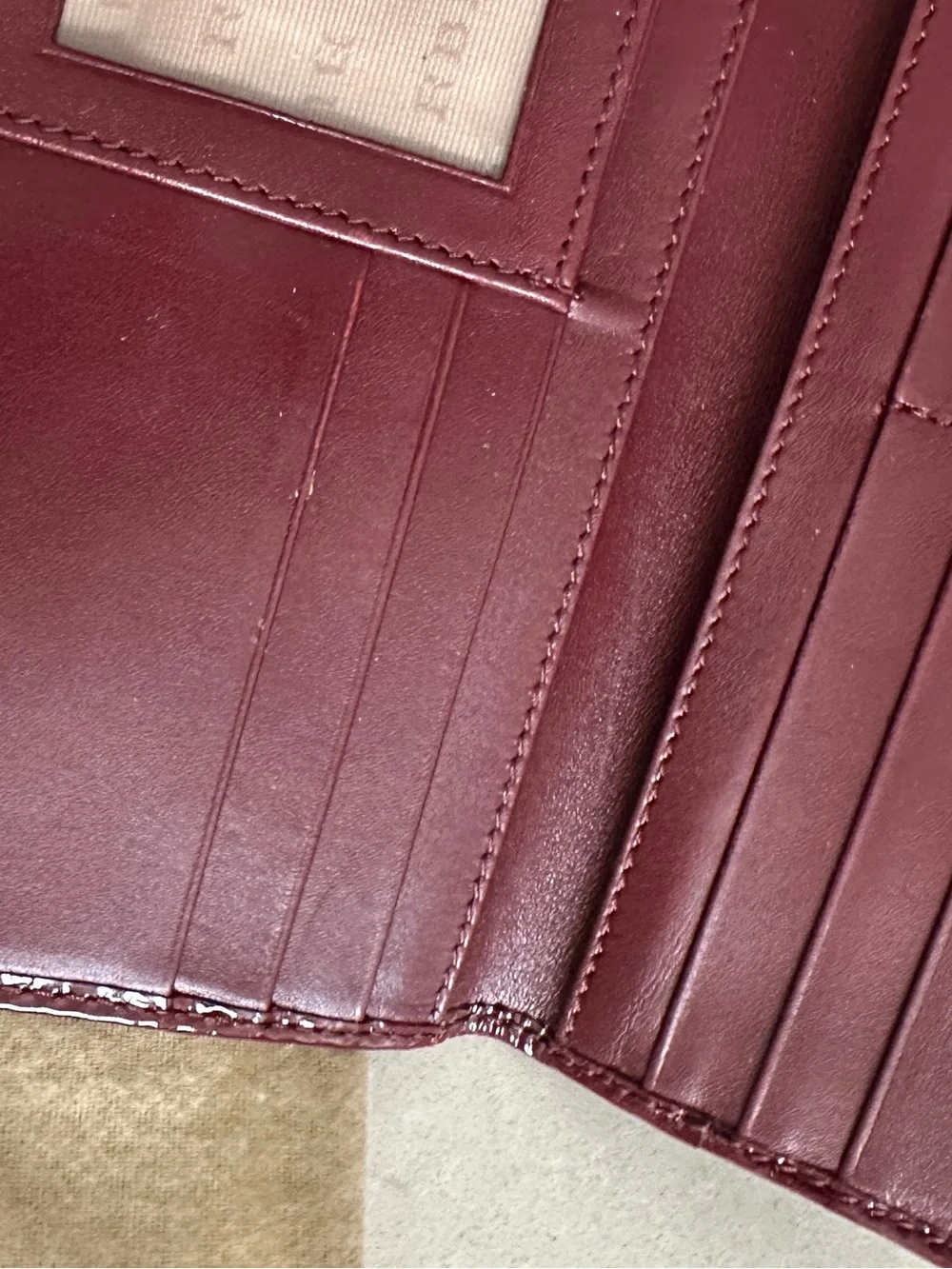 Burberry  vintage Leather hearts  Wallet with ID Window